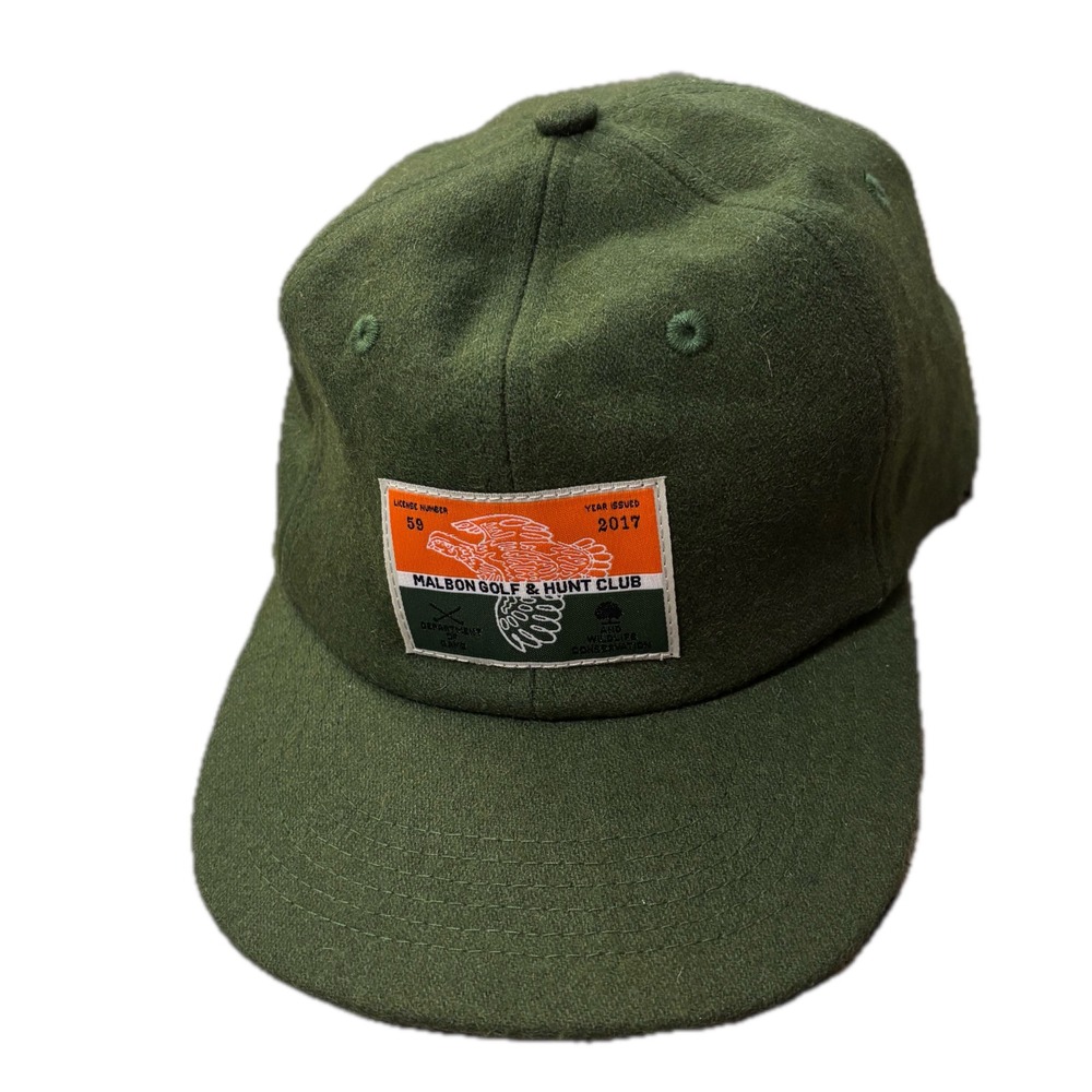 Malbon Golf & Hunt Club Forest Green Wool Snapback Hat 2017 Patch Mens